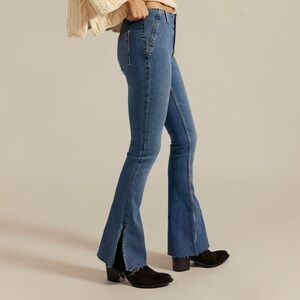 We The Free Level Up Slit Slim Flare Jeans